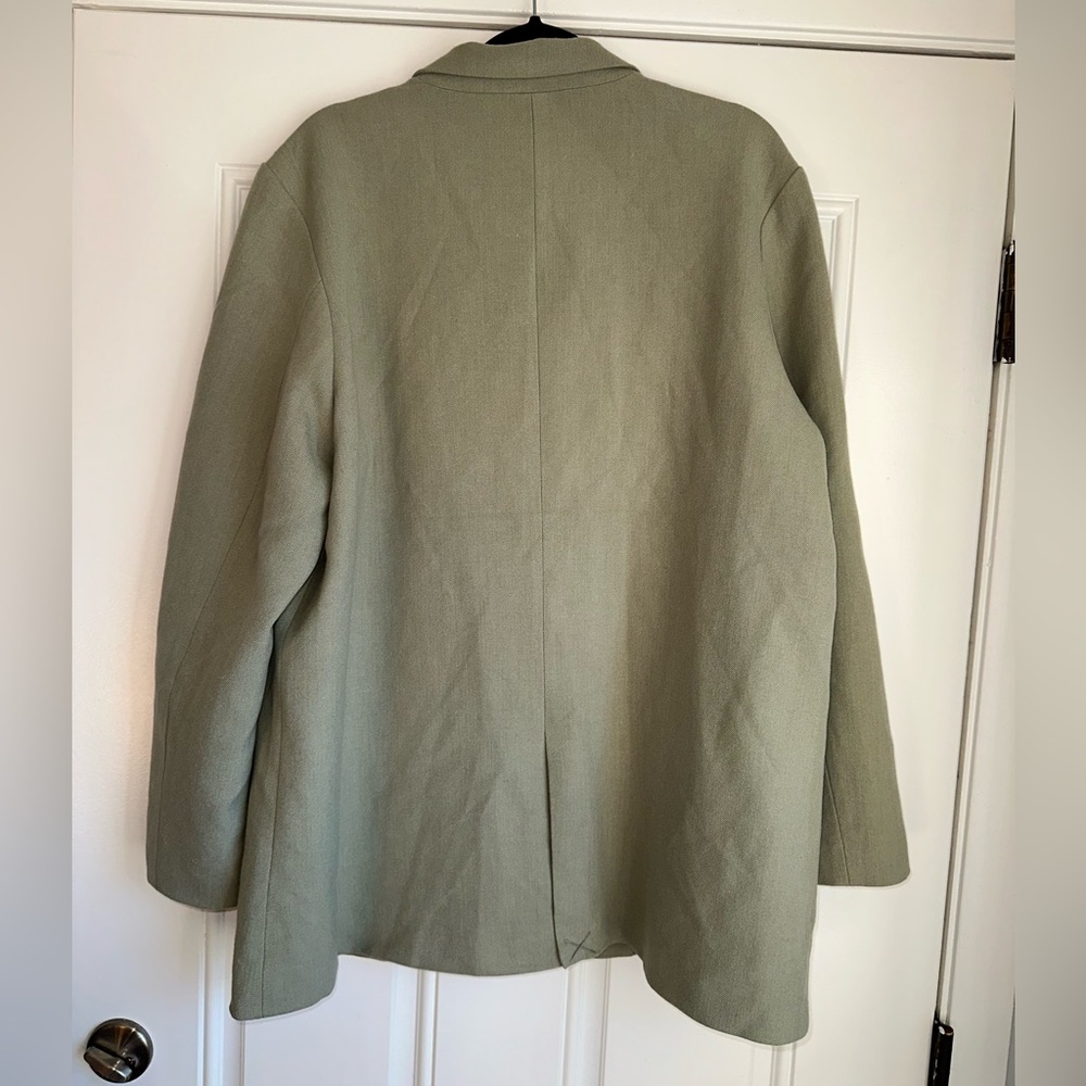 NWT AMERICAN EAGLE AE Solid Blazer‎ OVERSIZED GRE… - image 4